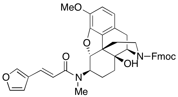  (5α,6β)-4,5-Epoxy-6-[[(2E)-3-(3-furanyl)-1-oxo-2-propenyl]methylamino]-14-hydroxy-3-methoxymorphinan-17-carboxylic Acid 9H-Fluoren-9-ylmethyl Ester - Chemical structure and product image