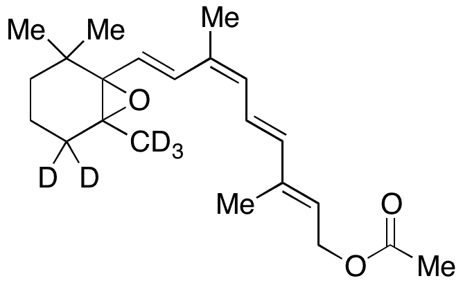 9-cis-5,6-Epoxy Retinol Acetate-D5 - Chemical structure and product image