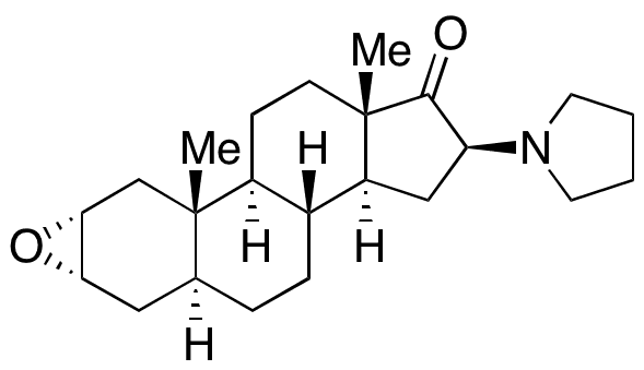 (2α,3α,5α,16β)-2,3-Epoxy-16-(1-pyrrolidinyl)androstan-17-one - Chemical structure and product image