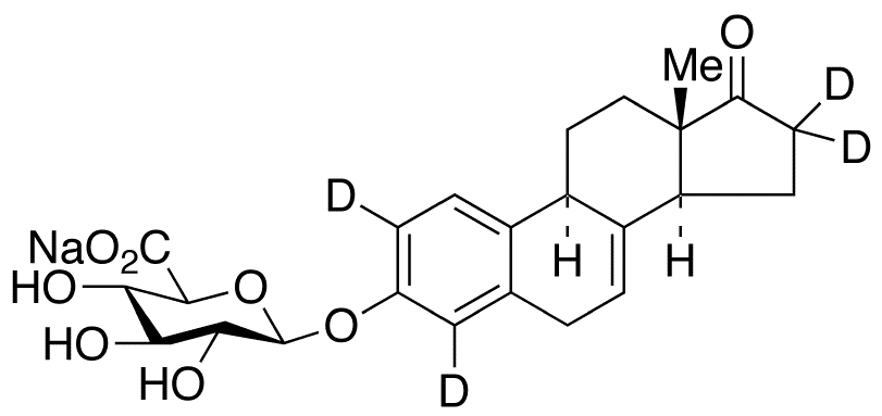 Equilin-d4 3-O-β-D-Glucuronide Sodium Salt - Chemical structure and product image