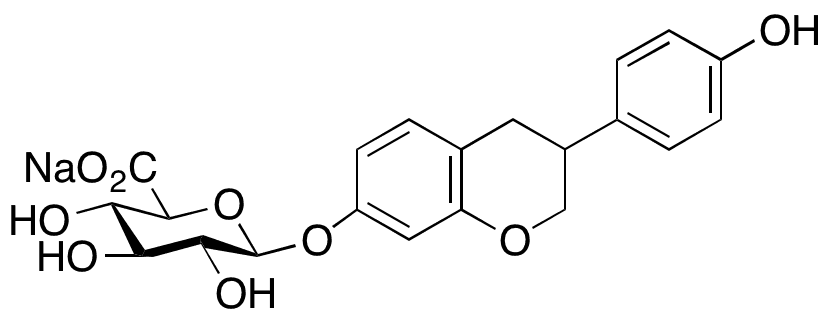 (R,S)-Equol 7-β-D-Glucuronide Sodium Salt - Chemical structure and product image