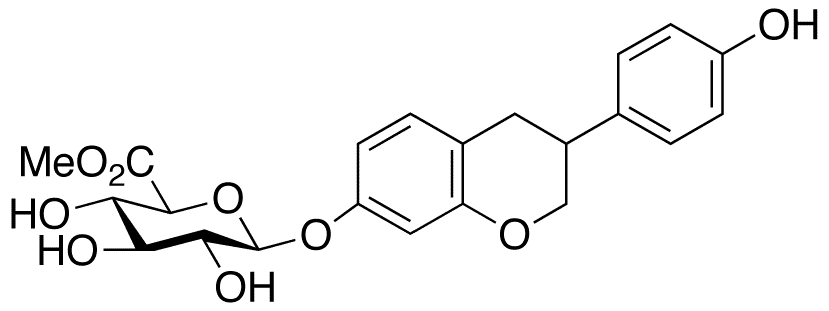 (R,S)-Equol 7-β-D-Glucuronide Methyl Ester - Chemical structure and product image