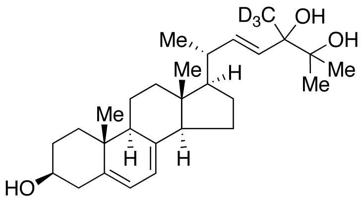 (3 beta,22E)-Ergosta-5,7,22-triene-3,24,25-triol-d3 - Chemical structure and product image
