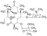 Erythromycin - Chemical structure and product image