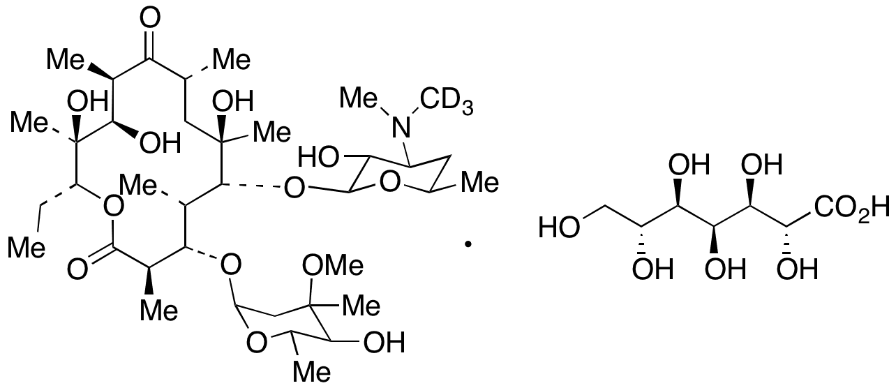 Erythromycin Glucoheptonate-d3 - Chemical structure and product image