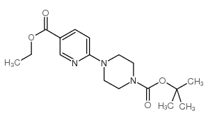 4-(5-Ethoxycarbonyl-pyridin-2-yl)-piperazine-1-carboxylic acid tert-butyl ester - Chemical structure and product image