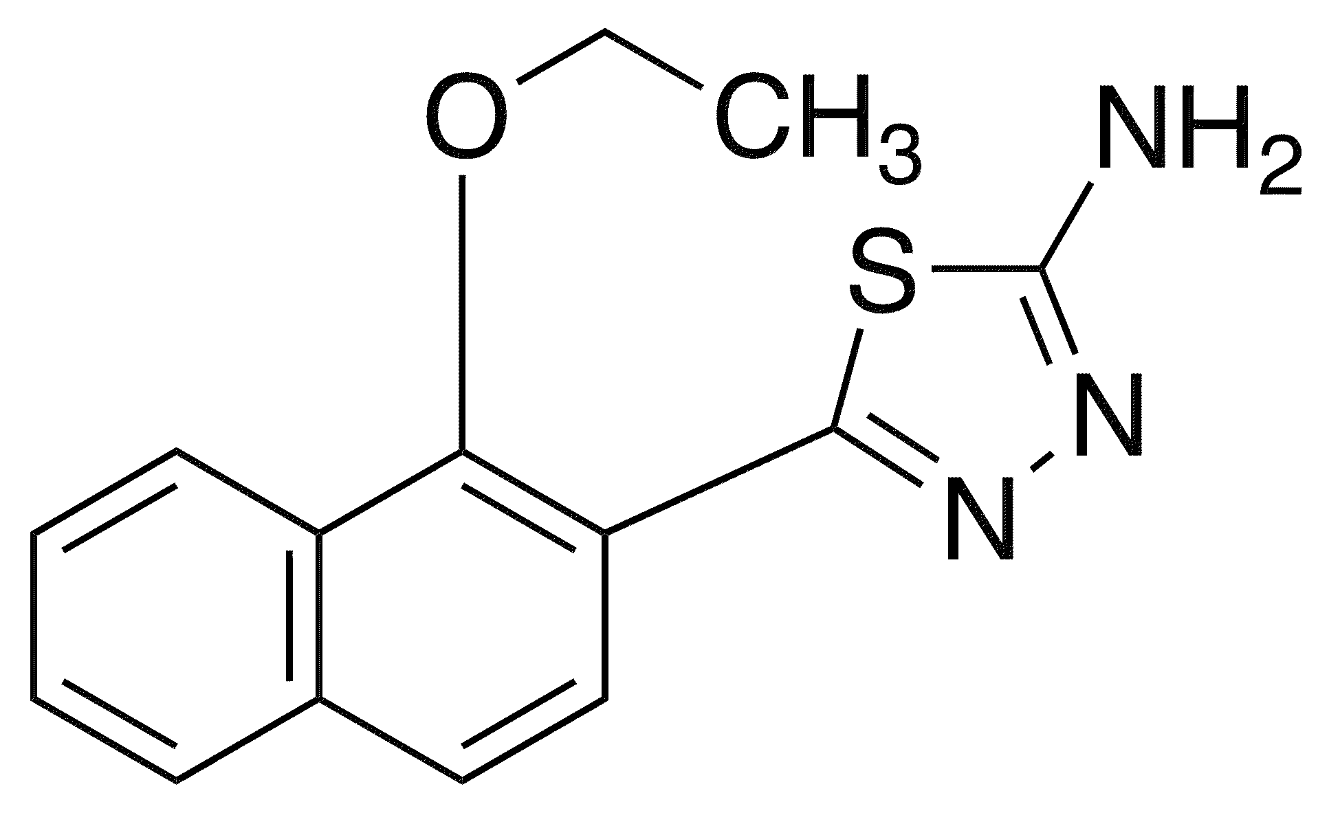 5-(1-Ethoxy-2-naphthyl)-1,3,4-thiadiazol-2-ylamine - Chemical structure and product image