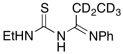 N-[(Ethylamino)thioxomethyl]-N-phenylpropanimidamide-d5 - Chemical structure and product image