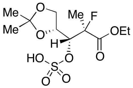 (2R,3R)-3-((4R)-2,2-Dimethyldioxolan-4-yl)-2-methyl-2-fluoro-3-[(sulfo)oxy]propanoic Acid Ethyl Ester - Chemical structure and product image