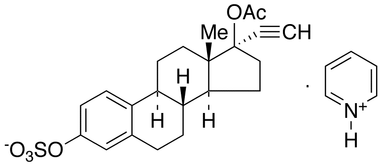 Ethynyl Estradiol 17-Acetate 3-Sulfate Pyridinium Salt - Chemical structure and product image
