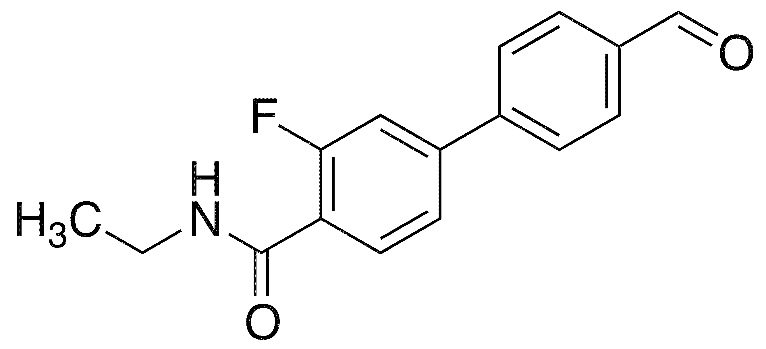 N-Ethyl-2-fluoro-4-(4-formylphenyl)benzamide - Chemical structure and product image
