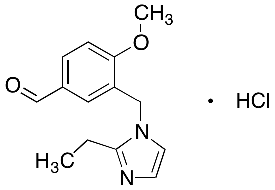 3-[(2-Ethyl-1H-imidazol-1-yl)methyl]-4-methoxybenzaldehyde Hydrochloride - Chemical structure and product image