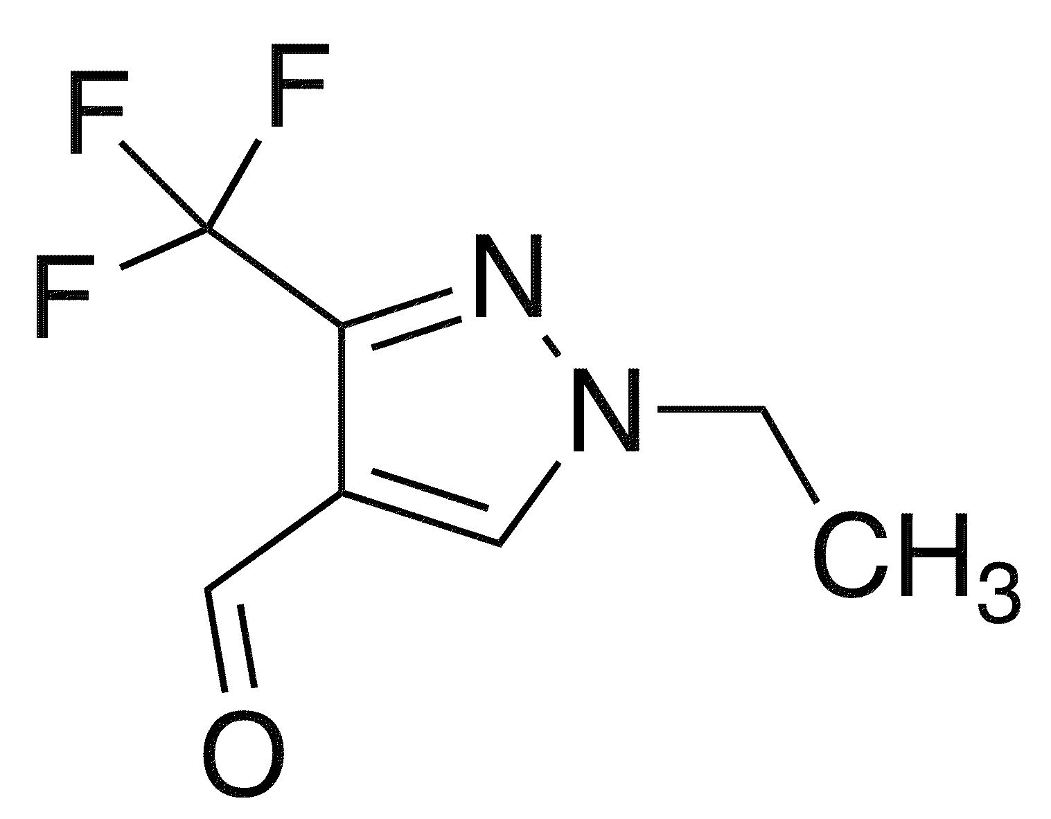 1-Ethyl-3-(trifluoromethyl)pyrazole-4-carbaldehyde - Chemical structure and product image