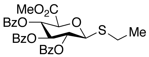 Ethyl 2,3,4-Tri-O-benzoyl-Beta-D-thioglucopyranosiduronic Acid Methyl Ester - Chemical structure and product image
