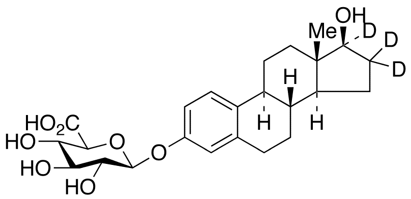 17 Beta-Estradiol-d3 3-Beta-D-Glucuronide - Chemical structure and product image