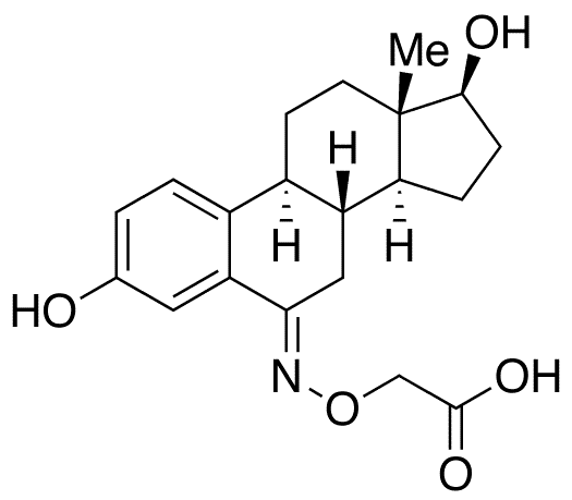 Beta-Estradiol-6-one 6-(O-carboxymethyloxime) - Chemical structure and product image