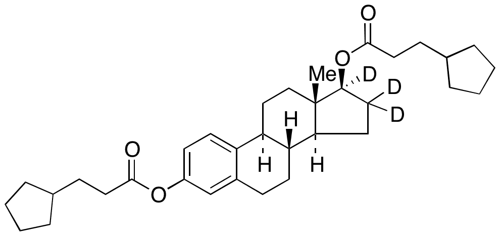 Estradiol-d3 Dicypionate - Chemical structure and product image