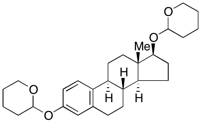 2,2-[[(17 Beta)-Estra-1,3,5(10)-triene-3,17-diyl]bis(oxy)]bis[tetrahydro-2H-pyran - Chemical structure and product image