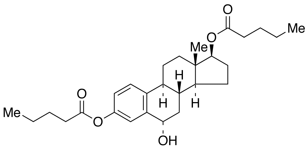 (6 alpha,17 Beta)-Estratriol 3,17-Dipentanoate - Chemical structure and product image
