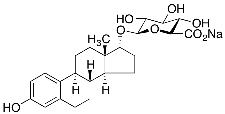 Beta-Estradiol 17-(Beta-D-Glucuronide) Sodium Salt - Chemical structure and product image