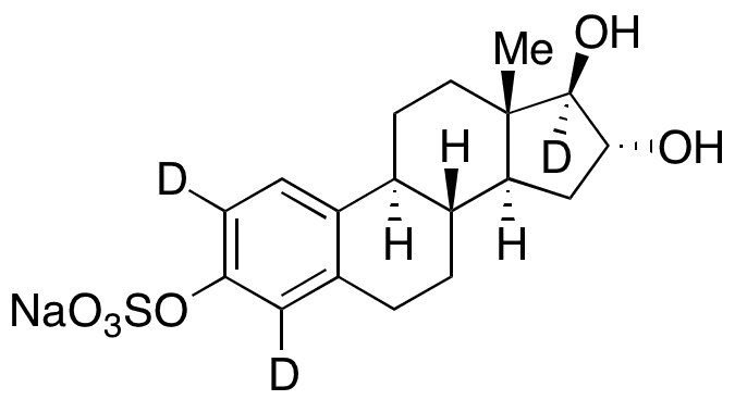 Estriol-d3 3-O-Sulfate Sodium Salt - Chemical structure and product image