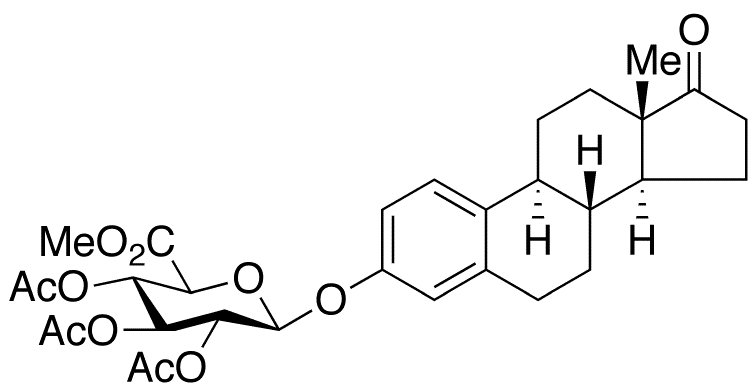 Estrone Beta-D-Glucuronide Triacetate Methyl Ester - Chemical structure and product image