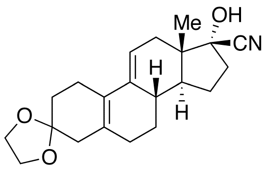 (17 alpha)-3,3-[1,2-Ethanediylbis(oxy)]-17-hydroxyestra-5(10),9(11)-diene-17-carbonitrile - Chemical structure and product image