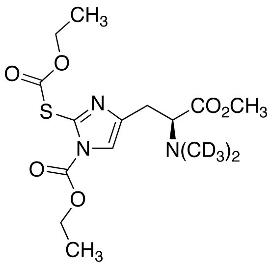 N(Im)-Ethoxycarbonyl-S-ethoxycarbonyl N-Desmethyl L-Ergothioneine-d6 Methyl Ester - Chemical structure and product image