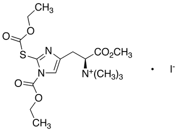 N(Im)-Ethoxycarbonyl-S-ethoxycarbonyl L-Ergothioneine Methyl Ester Iodide - Chemical structure and product image
