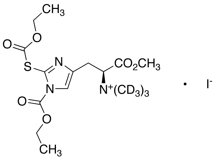 N(Im)-Ethoxycarbonyl-S-ethoxycarbonyl L-Ergothioneine-d9 Methyl Ester Iodide - Chemical structure and product image