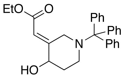rac- (2E)-3-[(Ethoxycarbonyl)methylene]-1-trityl-4-piperidinol - Chemical structure and product image