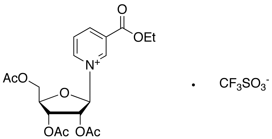 3-(Ethoxycarbonyl)-1-(2,3,5-tri-O-acetyl-Beta-D-ribofuranosyl)-pyridinium Triflate - Chemical structure and product image