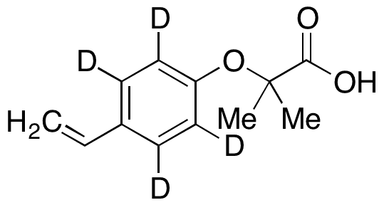 2-(4-Ethenylphenoxy)-2-methyl-propanoic Acid-d4 - Chemical structure and product image
