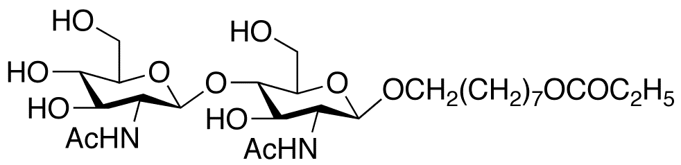 8-Ethoxycarbonyloctyl N,N-Diacetyl-Beta-chitobioside - Chemical structure and product image