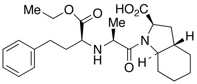 (2R,3aS,7aR)-1-[(2S)-2-[[(1S)-1-(Ethoxycarbonyl)-3-phenylpropyl]amino]-1-oxopropyl]octahydro-1H-indole-2-carboxylic Acid - Chemical structure and product image