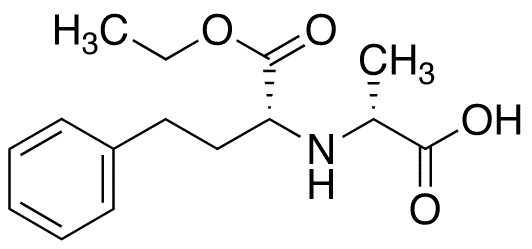 (-)-N-[1-(R)-Ethoxycarbonxyl-3-phenylpropyl)-D-alanine - Chemical structure and product image