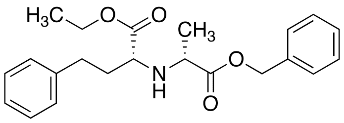 (-)-N-(1-R-Ethoxycarbonxyl-3-phenylpropyl)-D-alanine, Benzyl Ester - Chemical structure and product image