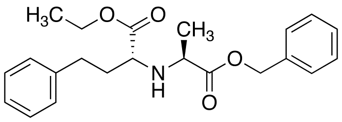 (-)-N-(1-R-Ethoxycarbonxyl-3-phenylpropyl)-L-alanine Benzyl Ester - Chemical structure and product image