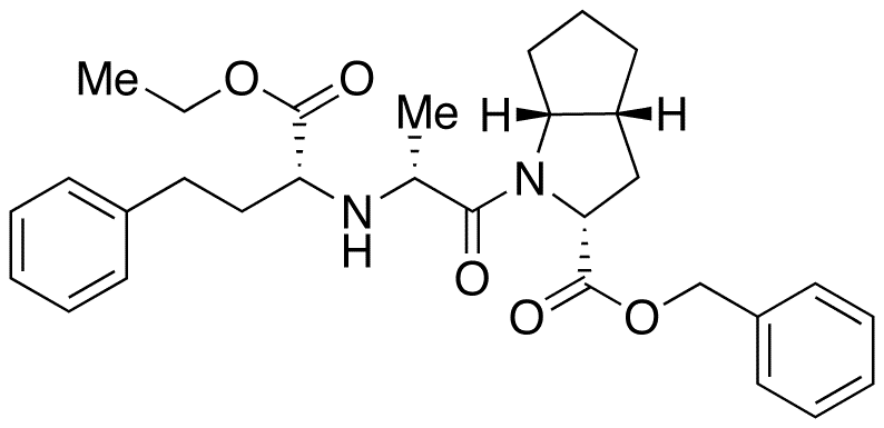 [2R,3aR,6aR]-1-[(2(R)-2-[[(1R)-1-Ethoxycarbonxyl)-3-phenylpropyl]amino]-1-oxopropyl]octahydrocyclopenta[6]pyrrole-2-carboxylic Acid, Benzyl Ester - Chemical structure and product image