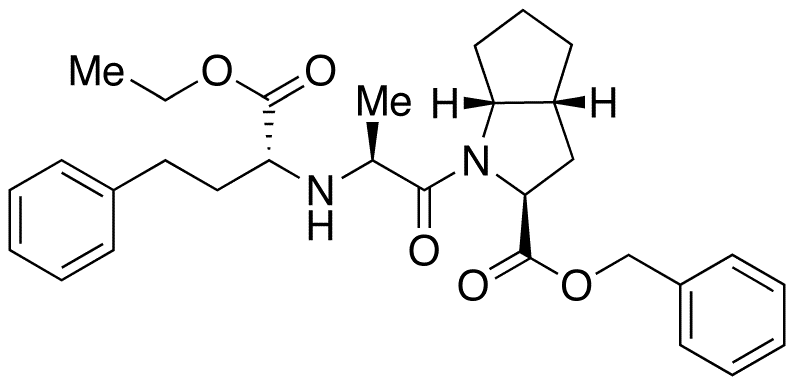 [2S,3aR,6aR]-1-[(2(S)-2-[[(1R)-1-Ethoxycarbonxyl)-3-phenylpropyl]amino]-1-oxopropyl]octahydrocyclopenta[6]pyrrole-2-carboxylic Acid, Benzyl Ester - Chemical structure and product image