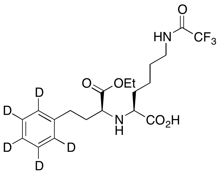 N2-(S)-1-Ethoxycarbonyl-3-phenyl-d5-propyl-N8-trifluoroacetyl-L-lysine - Chemical structure and product image