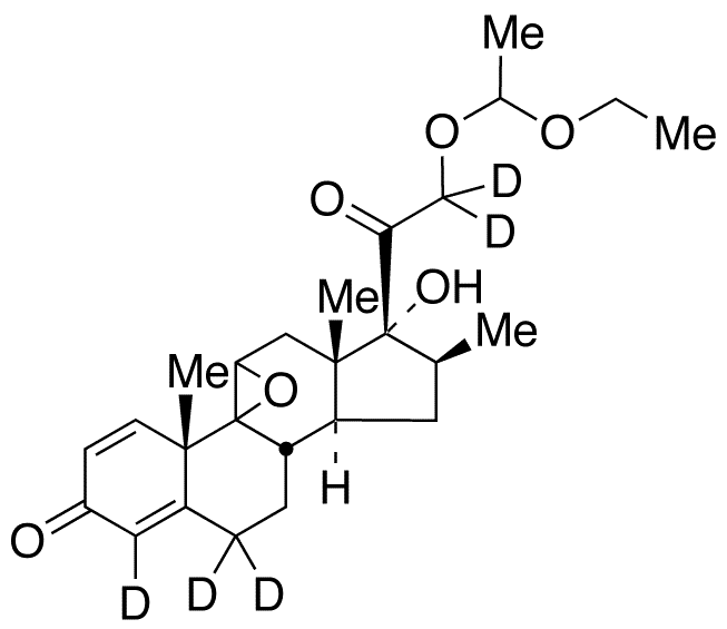 21-(1-Ethoxyethyl) Beclomethasone 9,11-Epoxide-d5 - Chemical structure and product image