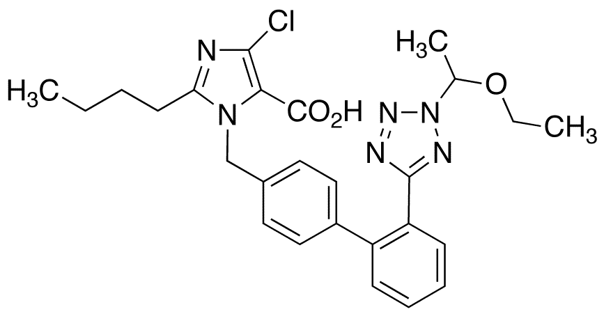 N-1-Ethoxyethyl Losartan Carboxylic Acid - Chemical structure and product image