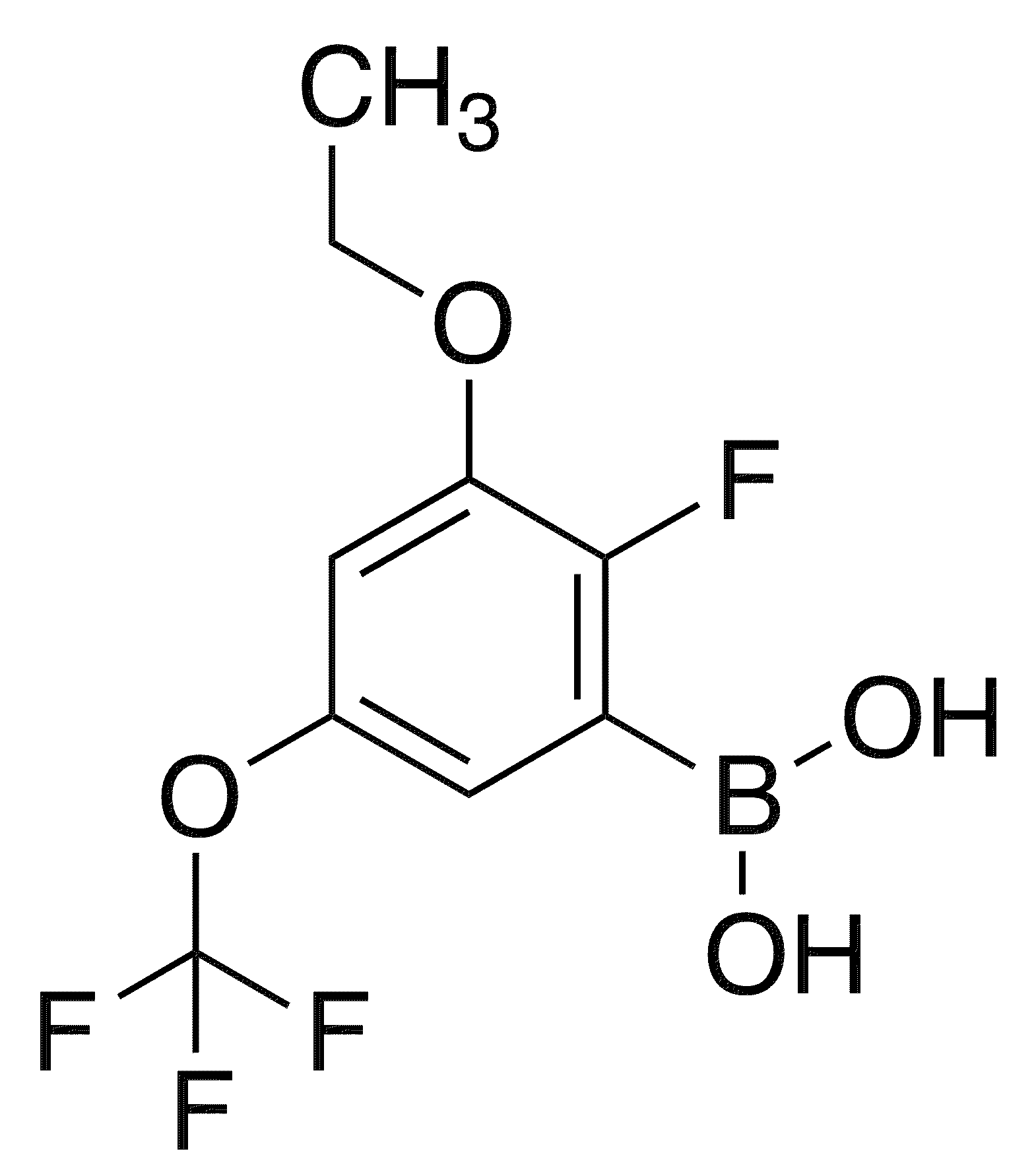 3-Ethoxy-2-fluoro-5-(trifluoromethoxy)phenylboronic acid - Chemical structure and product image