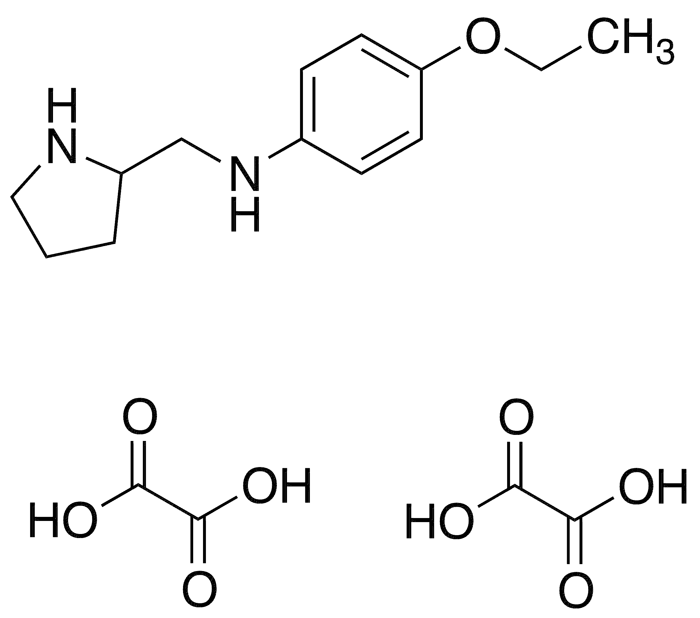 4-Ethoxy-n-(2-pyrrolidinylmethyl)aniline Dioxalate - Chemical structure and product image