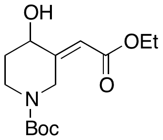 3-(2-Ethoxy-2-oxoethylidene)-4-hydroxypiperidine-1-carboxylic Acid tert-Butyl Ester - Chemical structure and product image