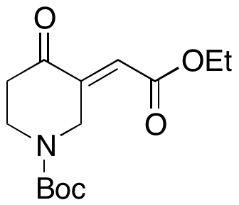 3-(2-Ethoxy-2-oxoethylidene)-4-oxo-1-piperidinecarboxylic Acid 1,1-Dimethylethyl Ester - Chemical structure and product image