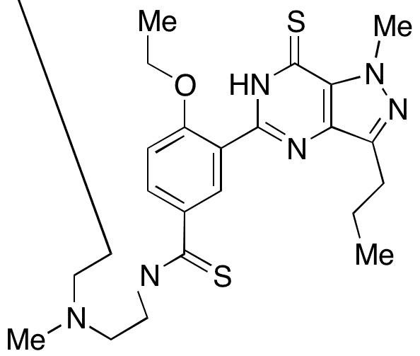 5-â€‹[2-â€‹Ethoxy-â€‹5-â€‹[(4-â€‹methyl-â€‹1-â€‹piperazinyl)â€‹thioxomethyl]â€‹phenyl]â€‹-â€‹1,â€‹6-â€‹dihydro-â€‹1-â€‹methyl-â€‹3-â€‹propyl-7H-â€‹pyrazolo[4,â€‹3-â€‹d]â€‹pyrimidine-â€‹7-â€‹thione - Chemical structure and product image