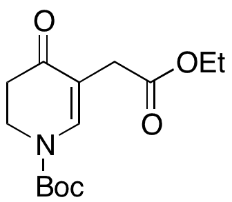 5-(2-Ethoxy-2-oxoethyl)-4-oxo-3,4-dihydropyridine-1(2H)-carboxylic Acid tert-Butyl Ester - Chemical structure and product image