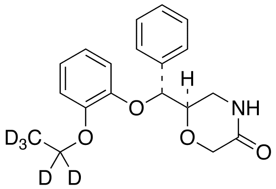 rel-(2R,3R)-6-[alpha-(2-Ethoxy-d5-phenoxy)benzyl]morpholin-3-one - Chemical structure and product image